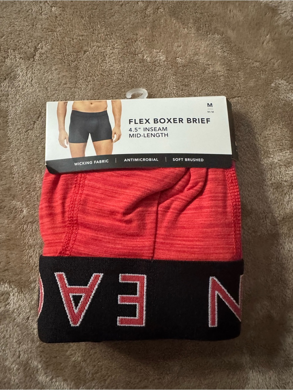 American Eagle Outfitters Flex Boxer Brief 3-Pack in Black, Blue, and Red - Picture 5 of 8